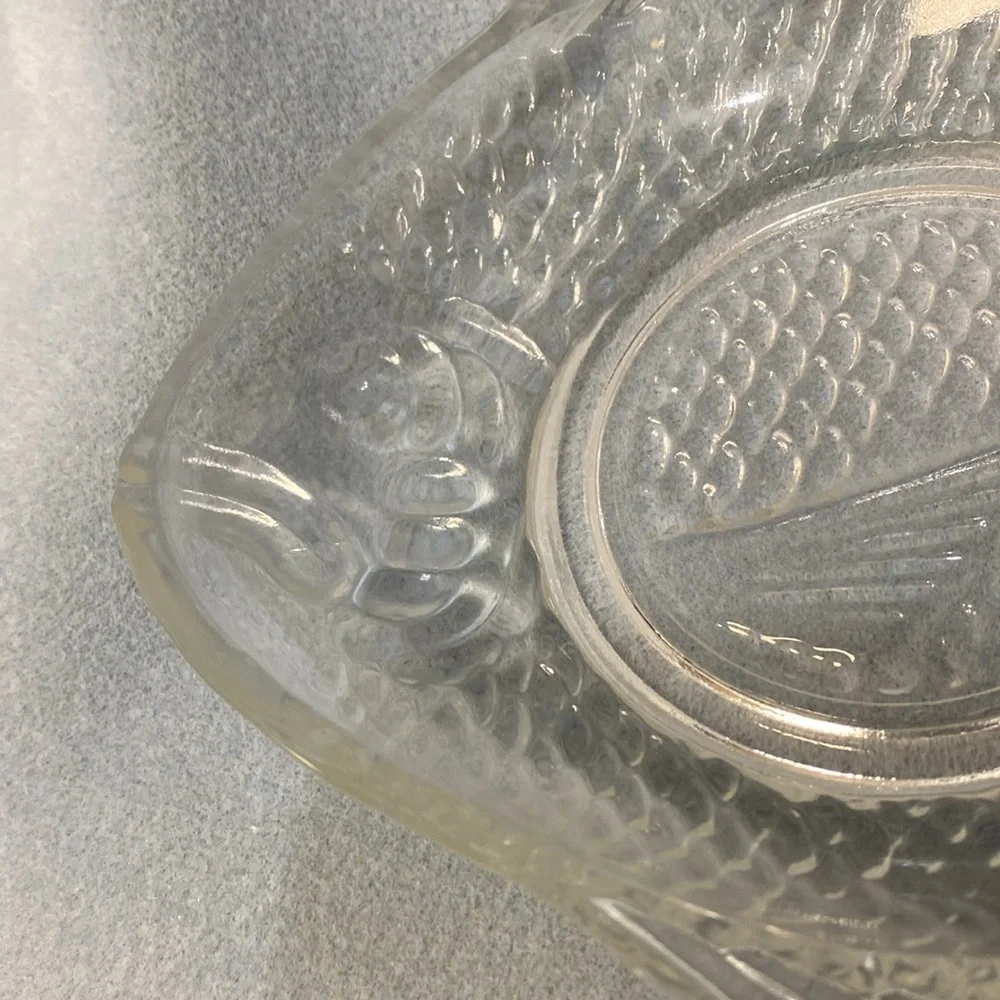 2-Glass Fish Appetizer Plate 1950's Brazil (Set of two)